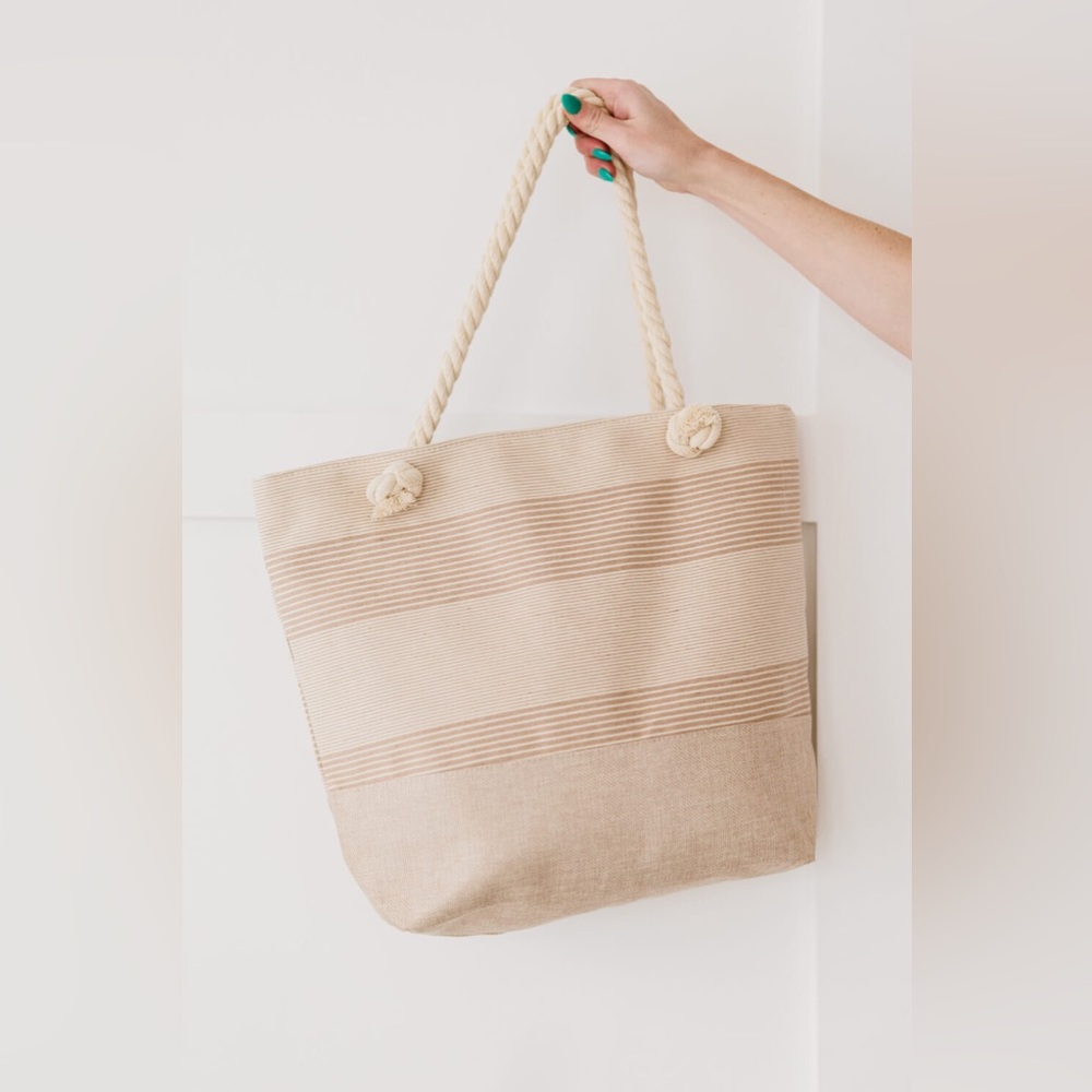 Justin Taylor Summer Love Striped Tote NWT